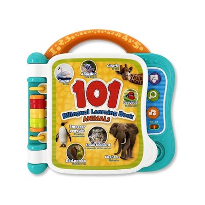 LIVRO APRENDENDO COM 101 ANIMAIS BILINGUE COM LUZ E SOM - WINFUN