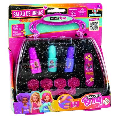 KIT MAKEBRINQ SALAO DE UNHAS INFANTIL - POLIBRINQ
