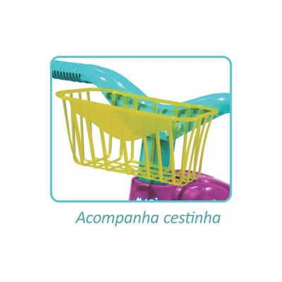TRICICLO TICO TICO BALA COM ALCA ROSA - MAGIC TOYS