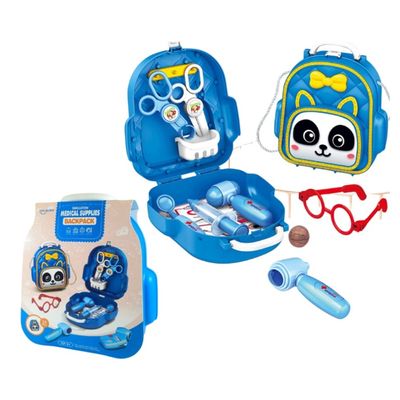 KIT MEDICO MOCHILA INFANTIL 14 PEÇAS 2 EM 1 - XCELL