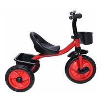 TRICICLO INFANTIL COM CESTA E BUZINA VERMELHO - SHINY TOYS