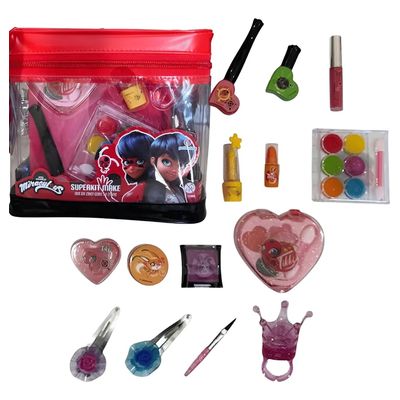 SUPER KIT MAQUIAGEM ANTIALERGICA LADYBUG MIRACULOUS POLI