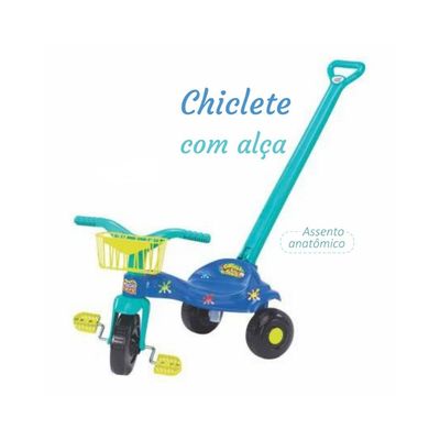 TRICICLO TICO-TICO CHICLETE COM ALCA AZUL - MAGIC TOYS