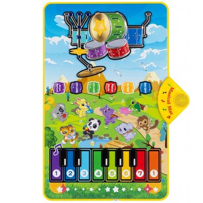 TAPETE MUSICAL INFANTIL PIANO E BATERIA COM BAQUETAS - XCELL