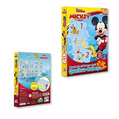 QUEBRA CABECA MONTANDO OS NUMEROS DE 1 A 20 MICKEY (8020) - TOYSTER