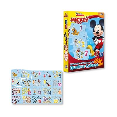 QUEBRA CABECA MONTANDO OS NUMEROS DE 1 A 20 MICKEY (8020) - TOYSTER