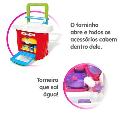 BRINQUEDO COZINHA INFANTIL PORTATIL COLORIDA - MARAL