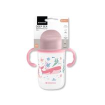 COPO 300ML COM BICO DE SILICONE 360° DEEP SEA PINK- KIKKA BOO