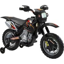 MOTO CROSS ELETRICA INFANTIL 6V PRETO - BELFIX