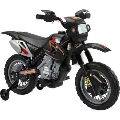 MOTO CROSS ELETRICA INFANTIL 6V PRETO - BELFIX