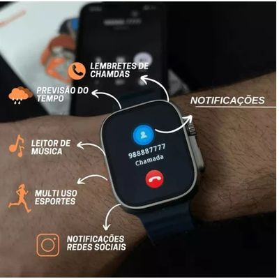 RELOGIO SMARTWATCH INTELIGENTE S9 PRETO - KHOSTAR