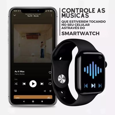RELOGIO SMARTWATCH INTELIGENTE S8 PRETO - KHOSTAR