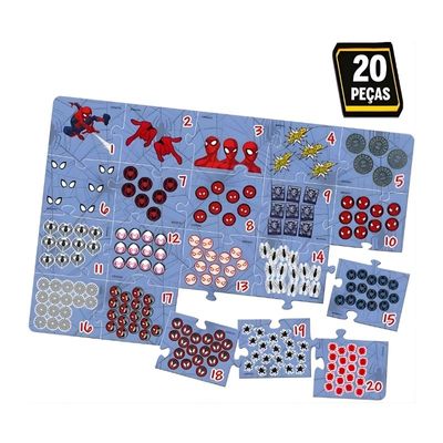 MONTANDO OS NUMEROS DE 1 A 20 HOMEM ARANHA (8045) - TOYSTER