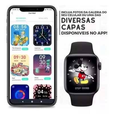 RELOGIO SMARTWATCH INTELIGENTE S8 PRETO - KHOSTAR