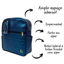 MOCHILA MATERNIDADE LOTUS AZUL MARINHO - BONI