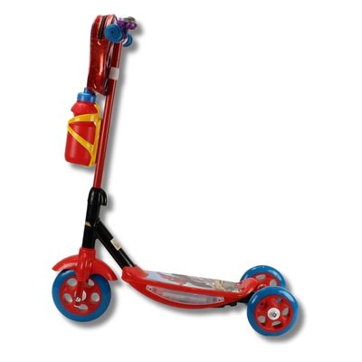 PATINETE INFANTIL C/ MOCHILA, GARRAFINHA, LUZ E SOM HOMEM-ARANHA - BBR TOYS