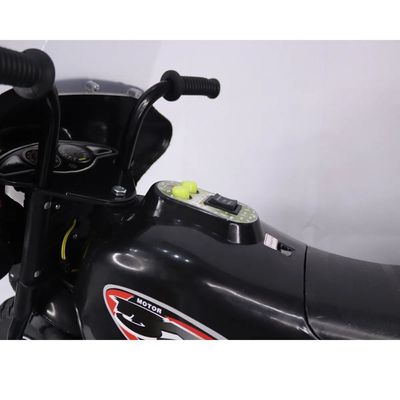 MOTO ELETRICA COM LUZ E SOM 6V PRETO - SHINY TOYS