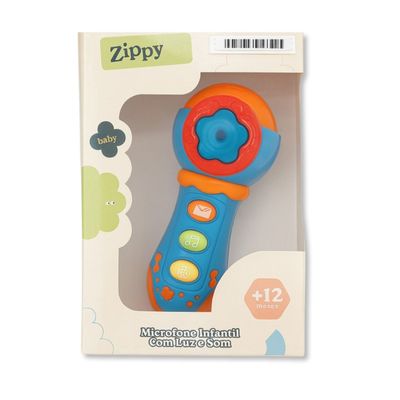 MICROFONE INFANTIL COM LUZ E SOM (PF25143) - ZIPPY TOYS