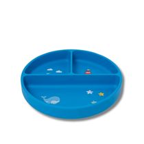 PRATINHO DE SILICONE C/ VENTOSA E DIVISÓRIA URSINHO NAVY AZUL - BUP BABY
