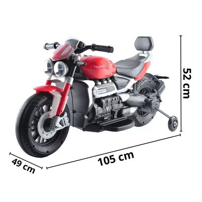MINI MOTO ELETRICA INFANTIL 6V TRIUMPH ROCKET 3GT VERMELHO - IMPORTWAY