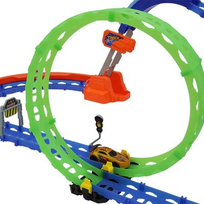 PISTA DE CARRINHO CORRIDA GLOW SPÉED TRACK 52 PEÇAS - ZIPPY TOYS