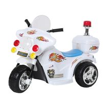 MINI MOTO ELETRICA AMBULANCIA 6V BRANCO (BW006)- IMPORTWAY
