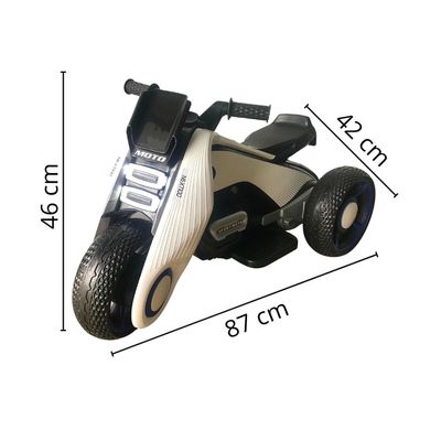 MINI MOTO ELETRICA INFANTIL FURUTISTA 6V BRANCO - IMPORTWAY