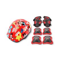 KIT PATINS 4 RODAS MICKEY COM ACESSÓRIOS (TAM 32 - 35) - BBR TOYS