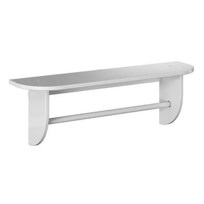 PRATELEIRA COM SUPORTE BRANCO BRILHO - MOVEIS PEROBA