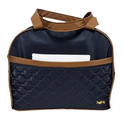 KIT BOLSA MOCHILA MATERNIDADE VENEZA 3 PEÇAS + TROCADOR AZUL MARINHO - BONI