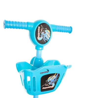 PATINETE INFANTIL 3 RODAS C/ CESTA SOM E LUZES AZUL - IMPORTWAY