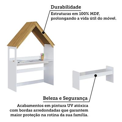 KIT CASINHA BRANCO BRILHO/AMENDOA - MOVEIS PEROBA
