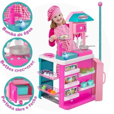 COZINHA INFANTIL GOURMET COM ACESSORIOS - MAGIC TOYS