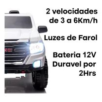 CARRO ELETRICO 2 LUGARES GMC CANYON AT4 12V BRANCO - IMPORTWAY