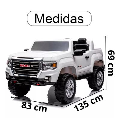 CARRO ELETRICO 2 LUGARES GMC CANYON AT4 12V BRANCO - IMPORTWAY