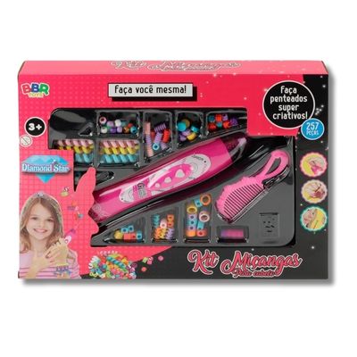 CONJUNTO DE MICANGAS DE CABELO DIAMOND STAR 257 PCS - BBR TOYS
