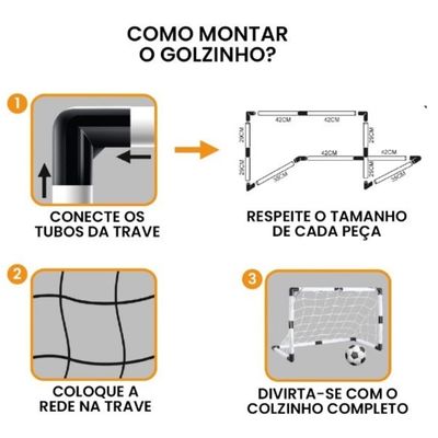 CONJUNTO GOLZINHO DE FUTEBOL COM TRAVA E BOLA - BBR TOYS