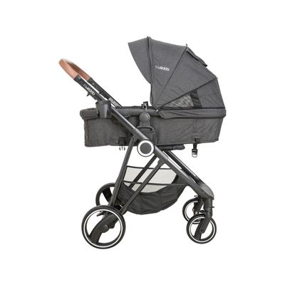 CARRINHO COSMOS MELANGE + BEBE CONFORTO CASULO CLICK PARA COSMOS PRETO - KIDDO