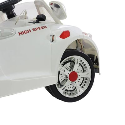 CARRO ELETRICO ESPORTIVO 6V CONTROLE REMOTO BRANCO - BELFIX