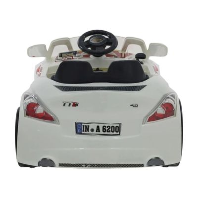 CARRO ELETRICO ESPORTIVO 6V CONTROLE REMOTO BRANCO - BELFIX