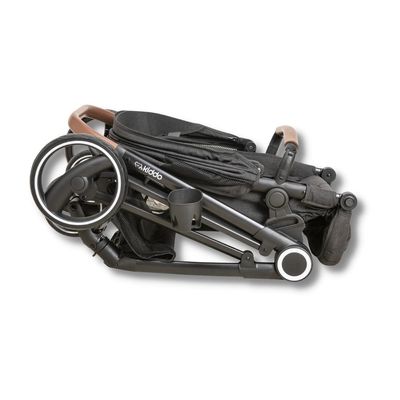 CARRINHO COSMOS MELANGE + BEBE CONFORTO CASULO CLICK PARA COSMOS PRETO + BASE ISOFIX