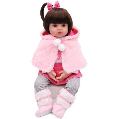 BONECA BEBE REBORN BABY SARAH 18 100% VINIL - SHINY TOYS