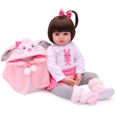 BONECA BEBE REBORN BABY SARAH 18 100% VINIL - SHINY TOYS