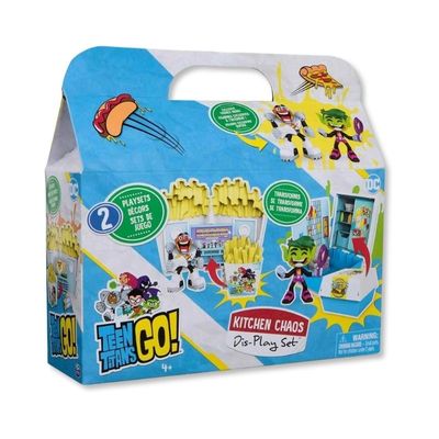PLAYSET CAOS NA COZINHA C/ 2 BONECOS JOVENS TITAS EM AÇAO - SUNNY