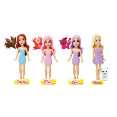 BONECA TURMA DA MANU COM CARRINHO E ACESSÓRIOS SORTIDO - POLIBRINQ