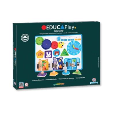 BRINQUEDO EDUCATIVO MADEIRA TABULEIRO EDUCAPLAY POLIBRINQ