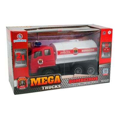 CARRINHO DE CONTROLE REMOTO MEGA TRUCK BOMBEIRO SORTIDO - POLIBRINQ