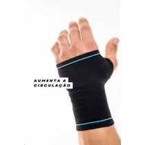 N1 Sport Munhequeira Preta GG Knit 3D com Compressão Graduad