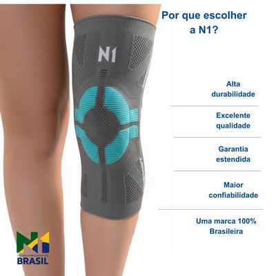 N1 Sport Protetor de Joelho Linha Pro 2004 Preto Tam G N1 Sp