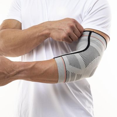 N1 Sport Cotoveleira Training Cinza G Knit 3D com Compressão